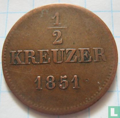 Bavaria ½ kreuzer 1851 - Image 1