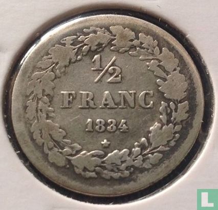 België ½ franc 1834 (gewone horizontale streep van 4) - Afbeelding 1