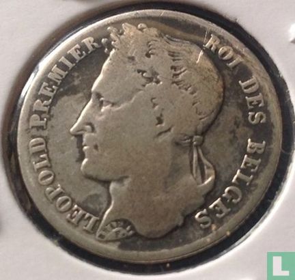 Belgium ½ franc 1834 (normal horizontal line of 4) - Image 2