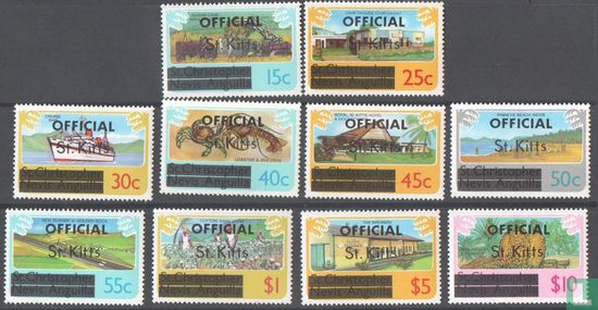 Service stamps with overprint
