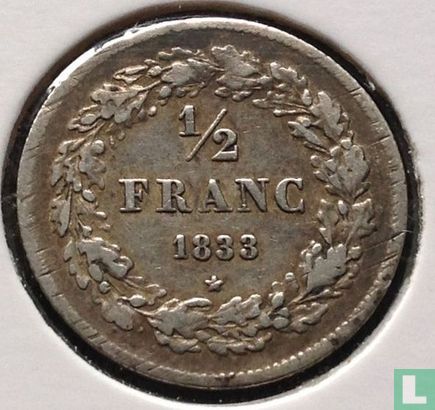 België ½ franc 1833 - Afbeelding 1