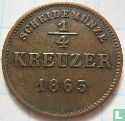 Schwarzburg-Rudolstadt ¼ Kreuzer 1863 - Bild 1