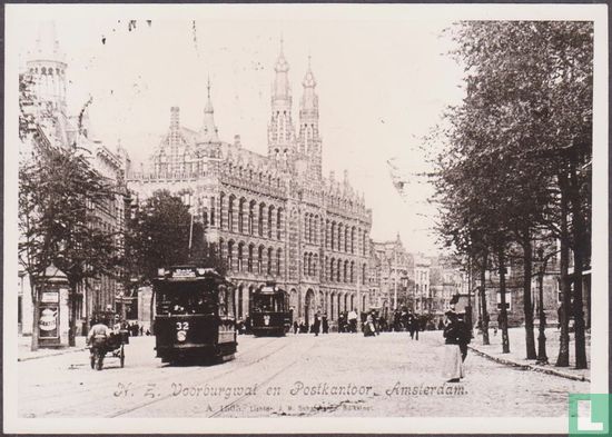 N. Z. Voorburgwal en Postkantoor.  Amsterdam.