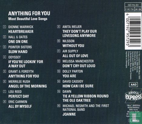 Anything for You - Most Beautiful Love Songs - Bild 2
