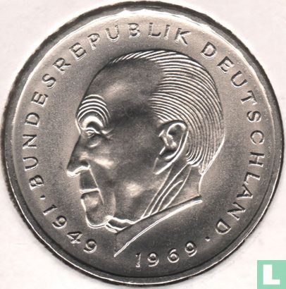 Allemagne 2 mark 1969 (J - Konrad Adenauer) - Image 2
