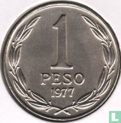Chili 1 peso 1977 - Image 1