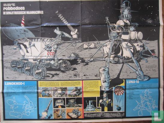Reuze-poster Sovjetrussische Maanmachines - Afbeelding 1