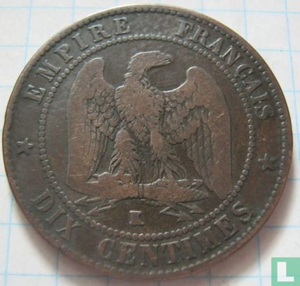 France 10 centimes 1856 (K) - Image 2