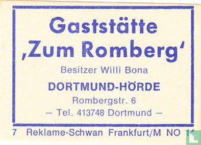 Gaststätte 'Zum Romberg' - Willi Bona