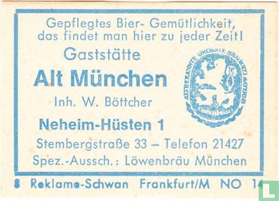 Gaststätte Alt München - W. Böttcher