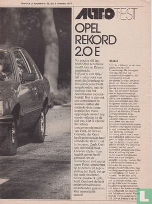 Opel Rekord 2.0 E AutoVisie-test