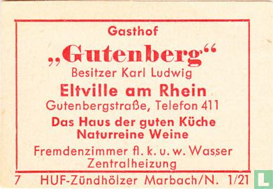 Gasthof "Gutenberg" - Karl Ludwig