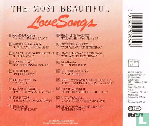 The Most Beautiful Love Songs  - Afbeelding 2