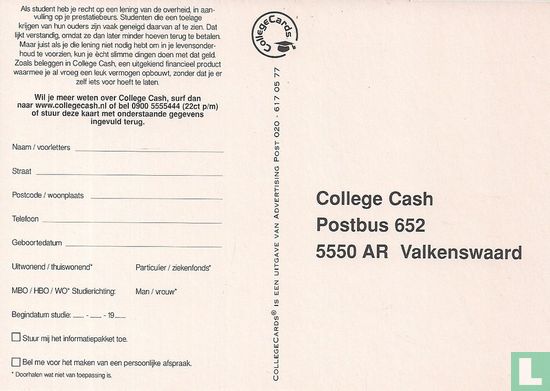 A000897 - College Cash "Studerend Rijk Worden" - Afbeelding 2