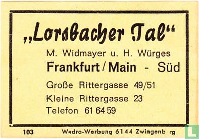 "Lorsbacher Tal" - M. Widmayer u. H. Würges