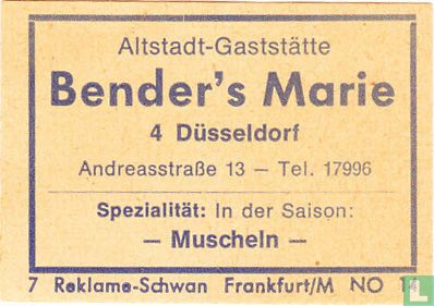 Alstadt-Gaststätte Bender's Marie
