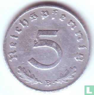 Empire allemand 5 reichspfennig 1942 (B) - Image 2