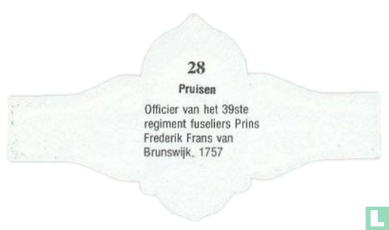 Pruisen Officier van het 39ste regiment fuseliers Prins Frederik Frans van Brunswijk, 1757 - Afbeelding 2
