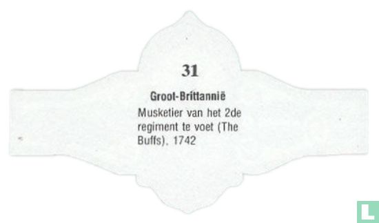 La Grande-Bretagne mousquetaire du 2e régiment de fantassins (The Buffs), 1742 - Image 2