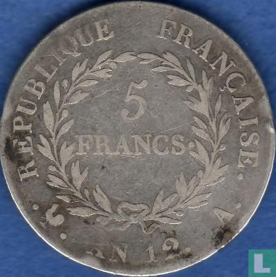 Frankrijk 5 francs AN 12 (A - BONAPARTE PREMIER CONSUL) - Afbeelding 1
