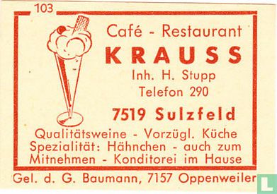 Café - Restaurant Krauss - H. Stupp