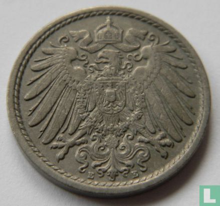 German Empire 5 pfennig 1915 (E - copper-nickel) - Image 2