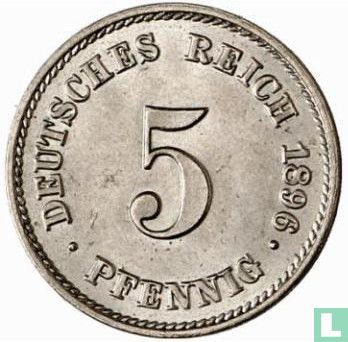 Deutsches Reich 5 Pfennig 1896 (E) - Bild 1