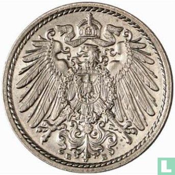 Empire allemand 5 pfennig 1896 (E) - Image 2