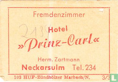Hotel "Prinz Carl" - Herm. Zartmann