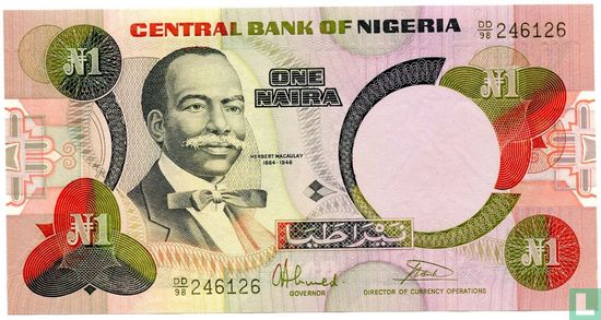 Nigeria 1 Naira ND (1984-) - Image 1