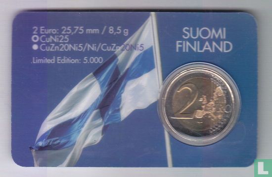 Finland 2 euro 2005 (coincard) "60th anniversary of the UN and 50-year Finnish EU membership" - Afbeelding 2