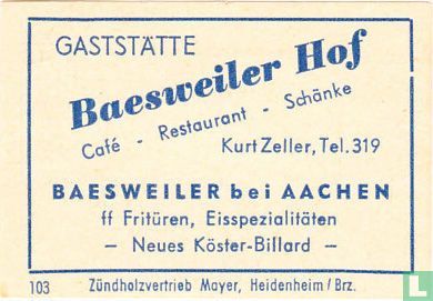 Gaststätte Baesweiler Hof - Kurt Zeller