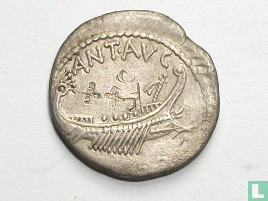 Égypte - Empire romain  Legionary Denarius  32-31 BCE - Image 1