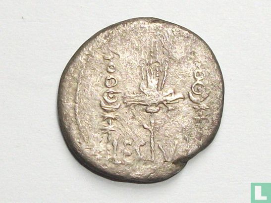 Egypt - Roman Empire  Legionary Denarius  32-31 BCE - Image 2