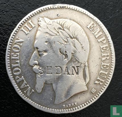 Frankrijk 5 francs 1869 (BB) (SEDAN) - Image 1