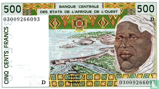 West Afr. Stat. 500 Francs D - Afbeelding 1