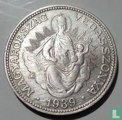 Hongarije 2 pengö 1939 - Afbeelding 1