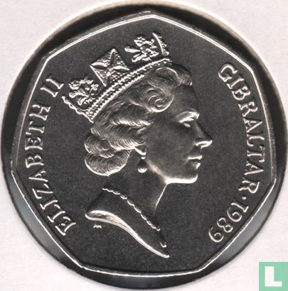 Gibraltar 50 pence 1989 "Christmas" - Image 1