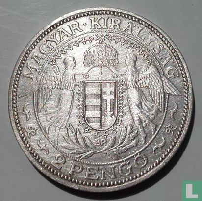 Hongrie 2 pengö 1938 - Image 2