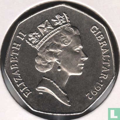 Gibraltar 50 pence 1992 "Christmas" - Image 1