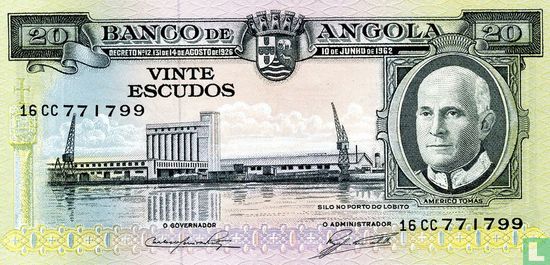 Angola 20 Escudos 1962 - Image 1