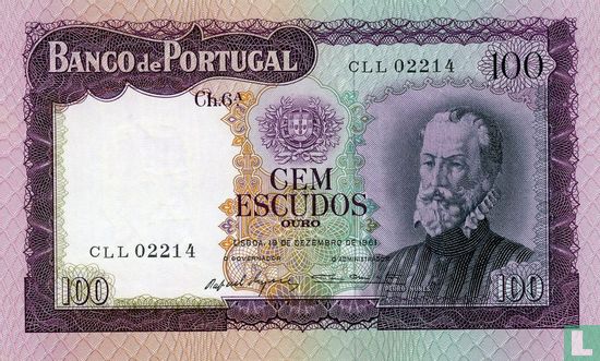 Portugal 100 escudos  - Afbeelding 1