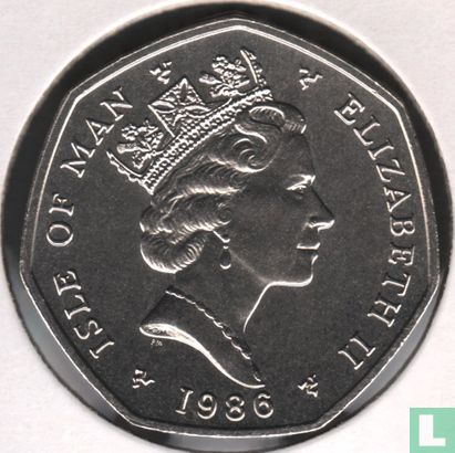 Isle of Man 50 pence 1986 (AA) "Christmas 1986" - Image 1