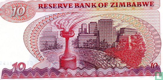 Zimbabwe 10 Dollars 1983 - Image 2