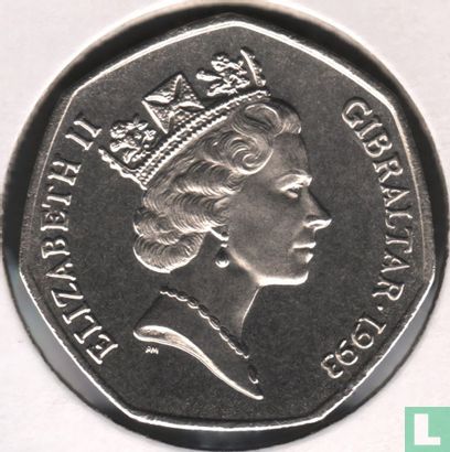 Gibraltar 50 Pence 1993 "Christmas" - Bild 1