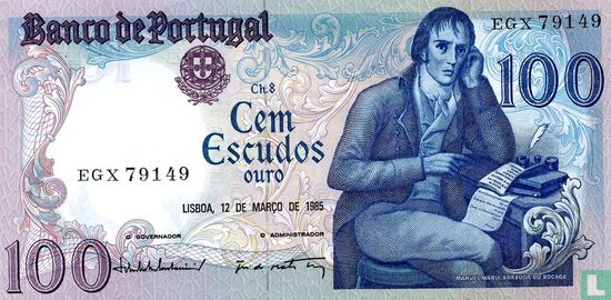 Portugal 100 escudos 1985 ( March 12 ) - Image 1