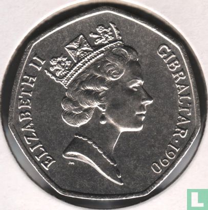 Gibraltar 50 pence 1990 "Christmas" - Image 1