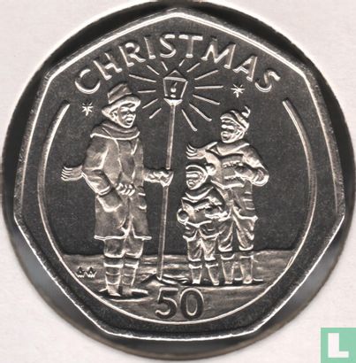 Gibraltar 50 pence 1991 "Christmas" - Image 2