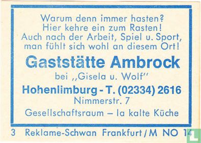 Gaststätte Ambrock - Gisela u. Wolf