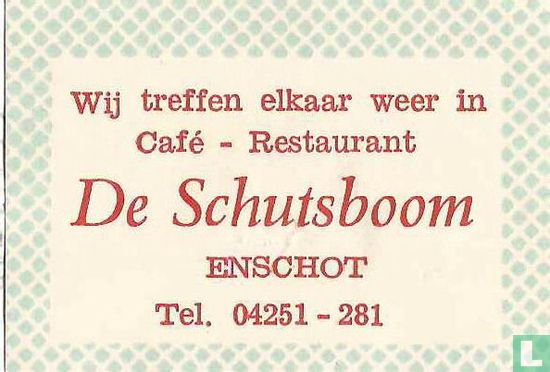 Café Restaurant De Schutsboom